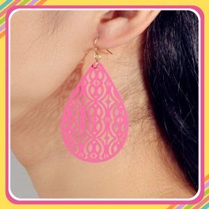 Pink Waterdrop Earrings